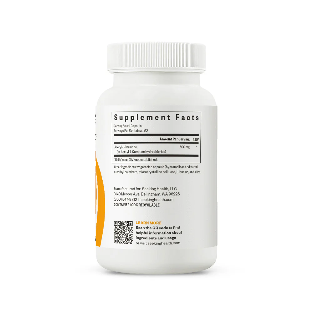 Acetyl-L-Carnitine 500mg - 90 Capsules | Seeking Health - Image 5
