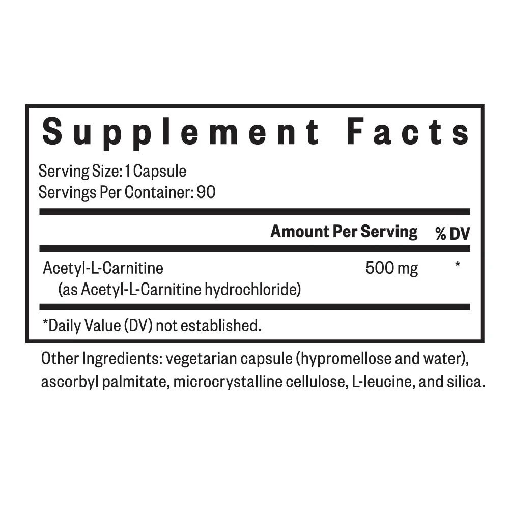 Acetyl-L-Carnitine 500mg - 90 Capsules | Seeking Health - Image 6