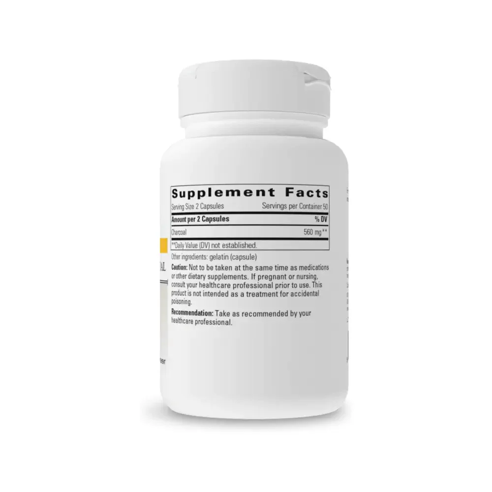 Activated Charcoal 560mg - 100 Capsules | Integrative Therapeutics - Image 3