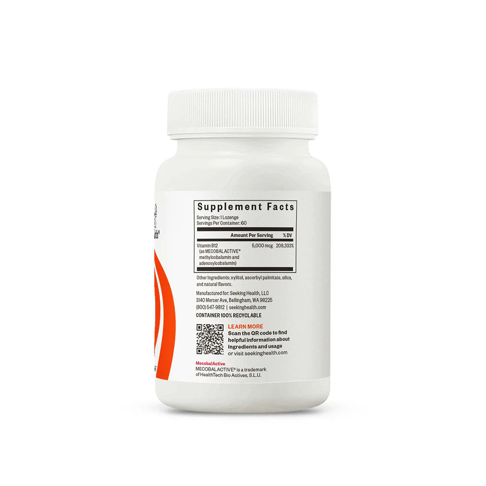 Active B12 5000 - 60 Lozenges | Seeking Health - Image 5