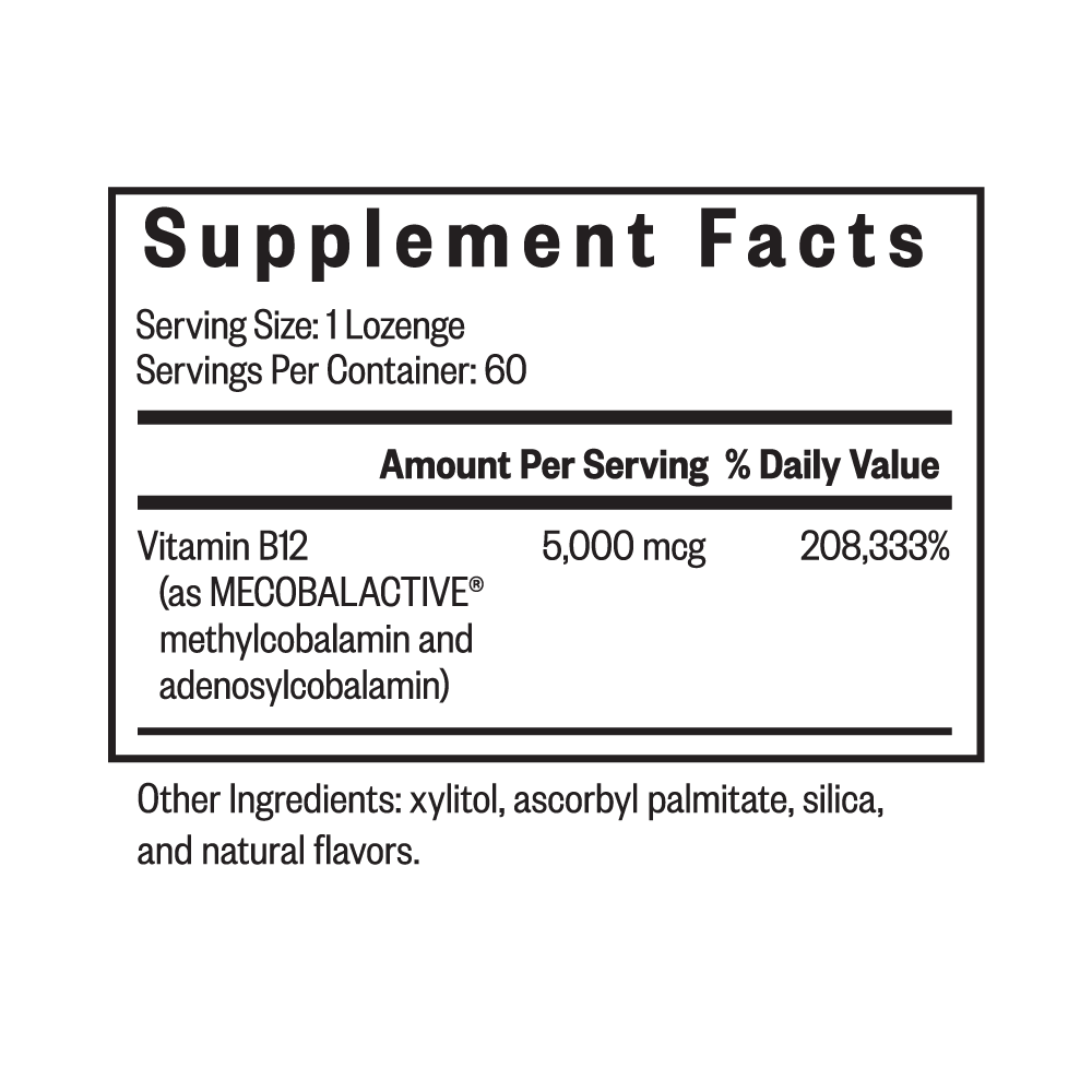 Active B12 5000 - 60 Lozenges | Seeking Health - Image 6