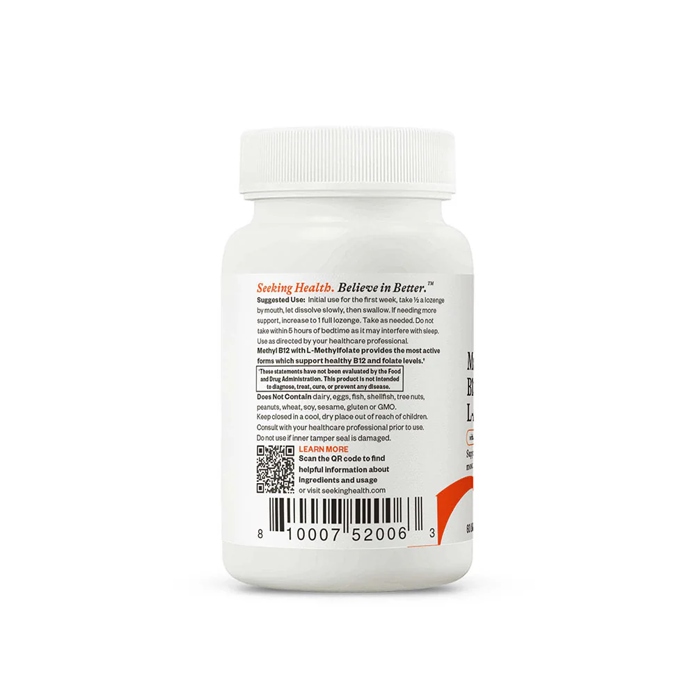Methyl B12 with L-Methylfolate - 60 Lozenges | Seeking Health - Image 3