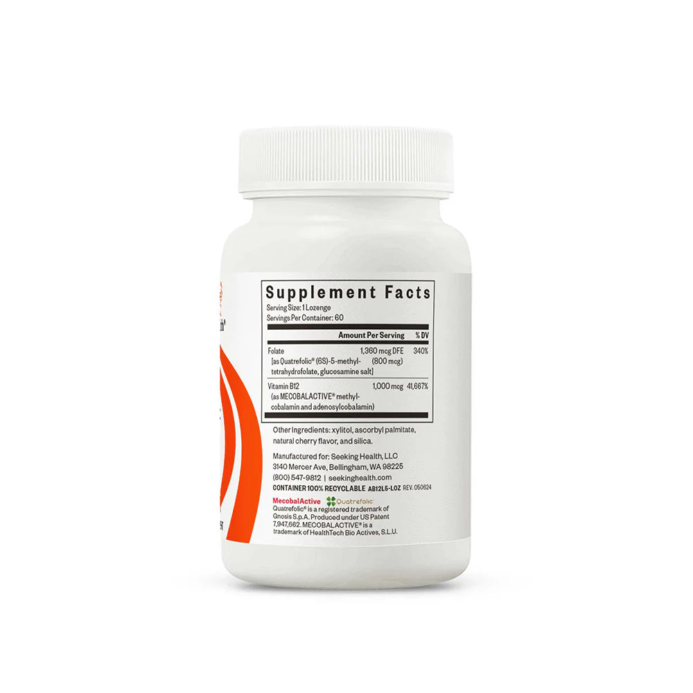 Methyl B12 with L-Methylfolate - 60 Lozenges | Seeking Health - Image 4