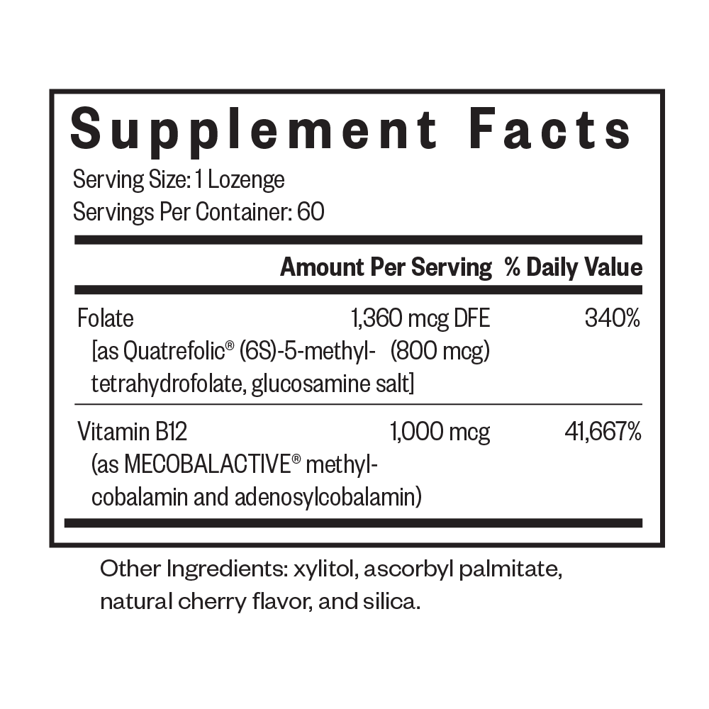 Methyl B12 with L-Methylfolate - 60 Lozenges | Seeking Health - Image 5