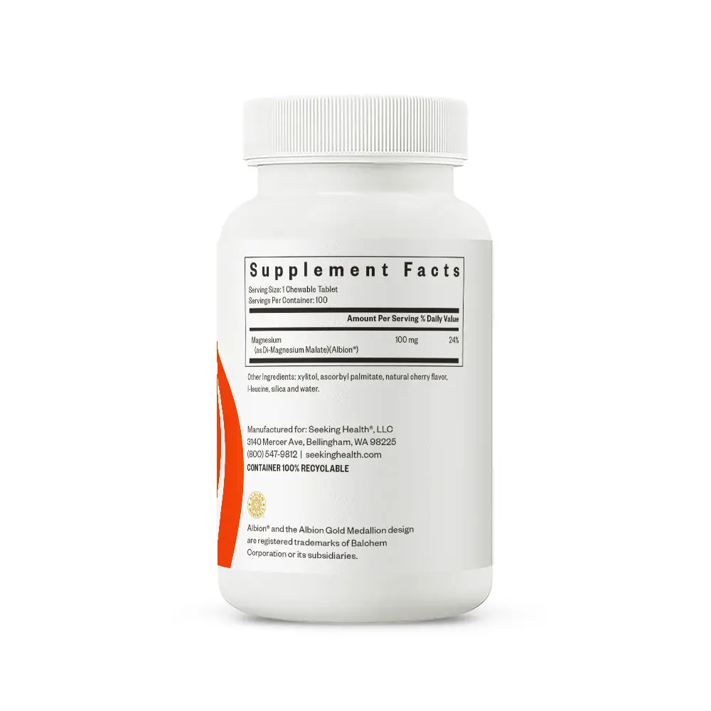 Magnesium Malate Chewable - 100 Chewable Tablets | Seeking Health - Image 3