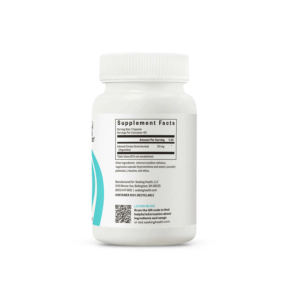 Adrenal Cortex 50mg - 60 Capsules | Seeking Health - Image 4