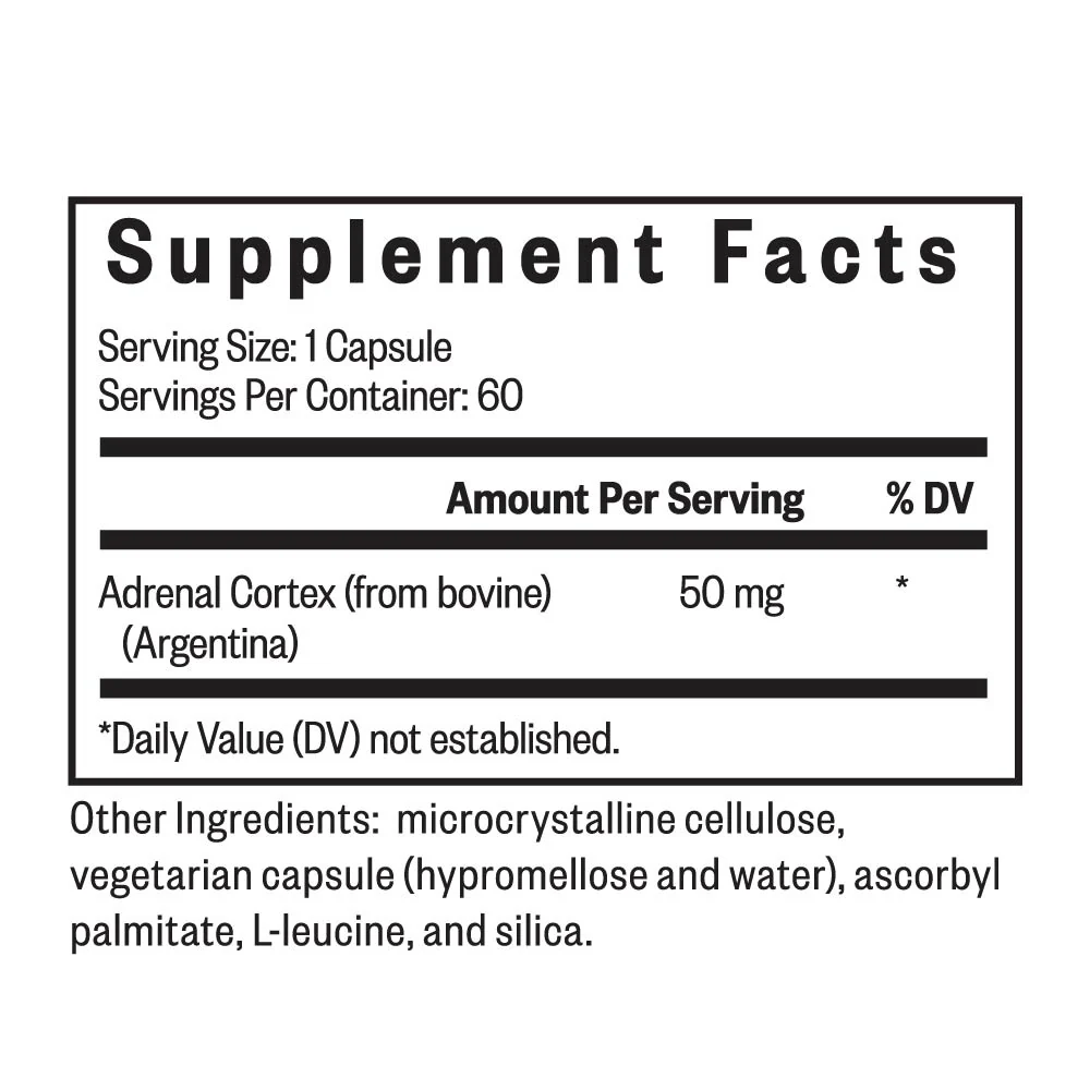 Adrenal Cortex 50mg - 60 Capsules | Seeking Health - Image 5