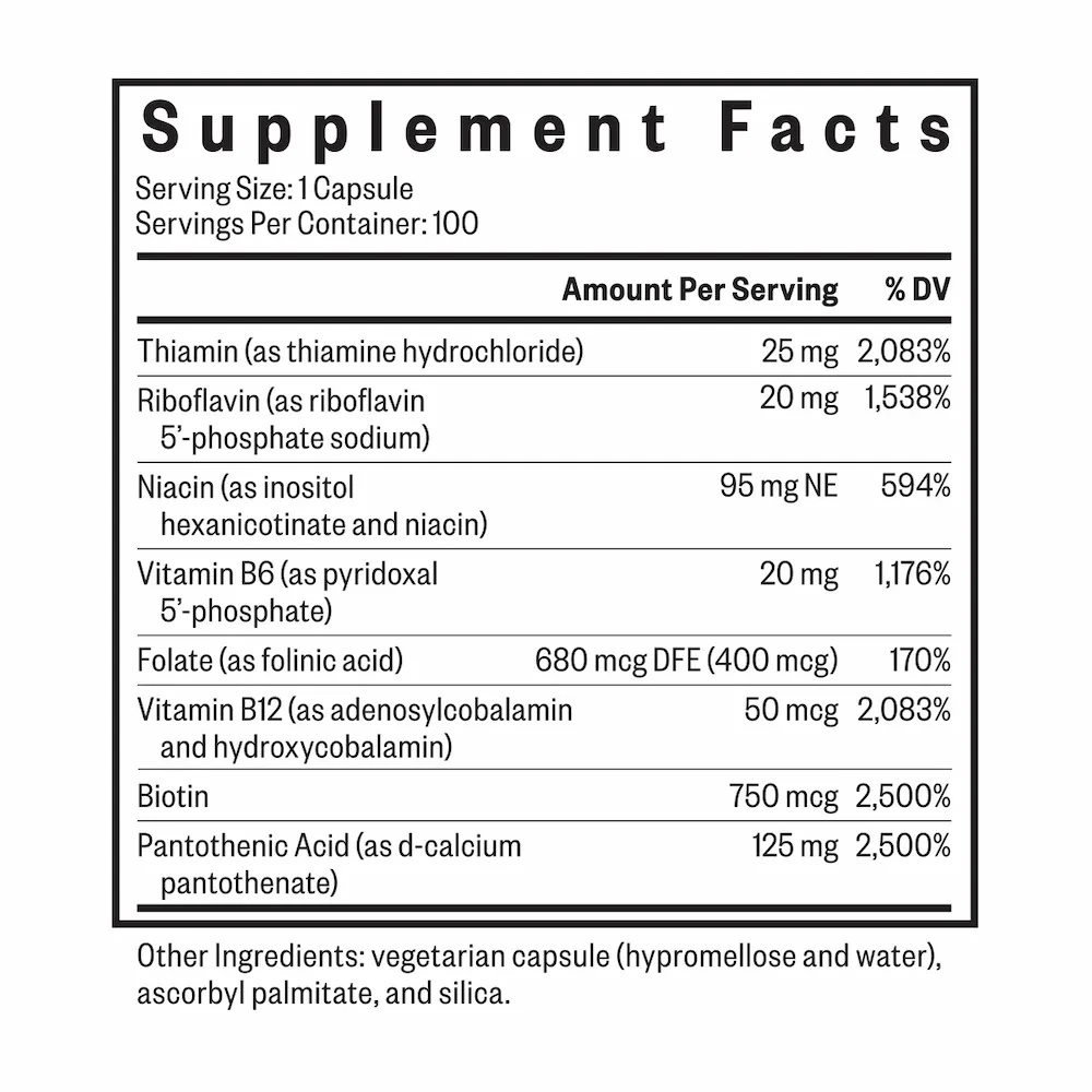 B Complex MF (Methyl-Free) - 100 Capsules | Seeking Health - Image 5