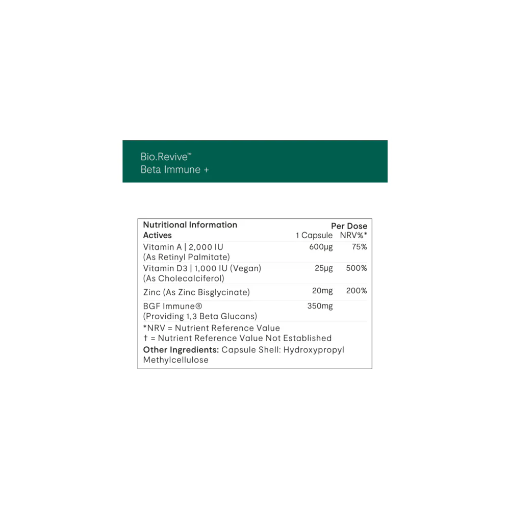Bio.Revive Beta Immune - 30 Capsules | Invivo Healthcare - Image 2