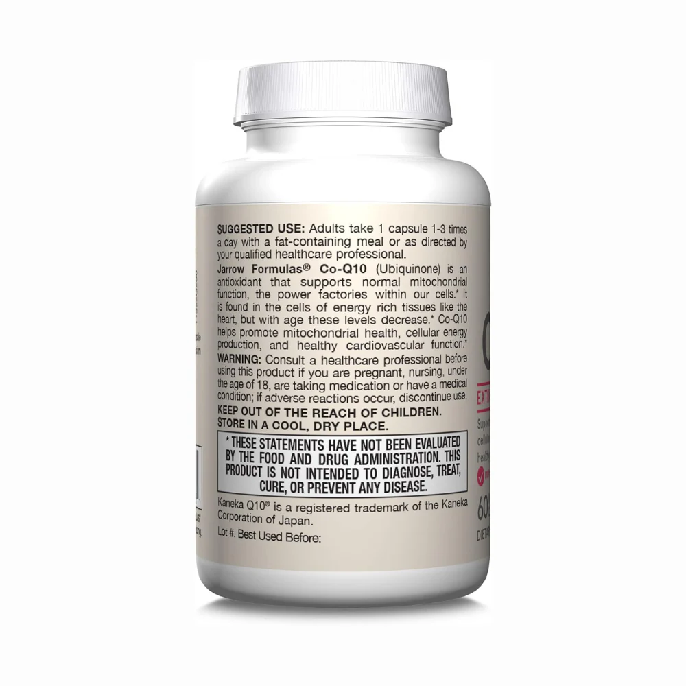 Co-Q10 200mg - 60 Capsules | Jarrow Formulas - Image 3