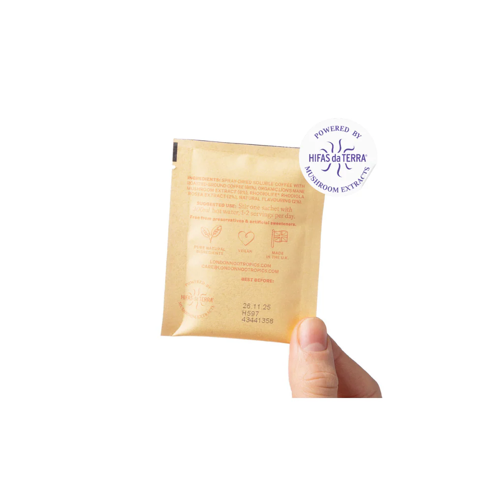 Flow Lion's Mane Mushroom Coffee - 12 Sachets | London Nootropics - Image 3