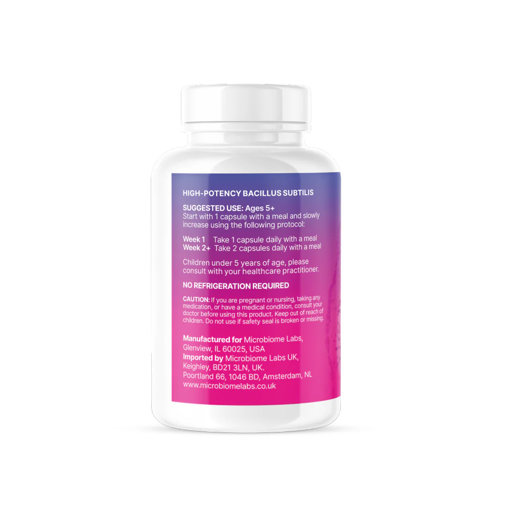 HU58 (High Potency Bacillus Subtillis) - 60 Capsules | Microbiome Labs - Image 3