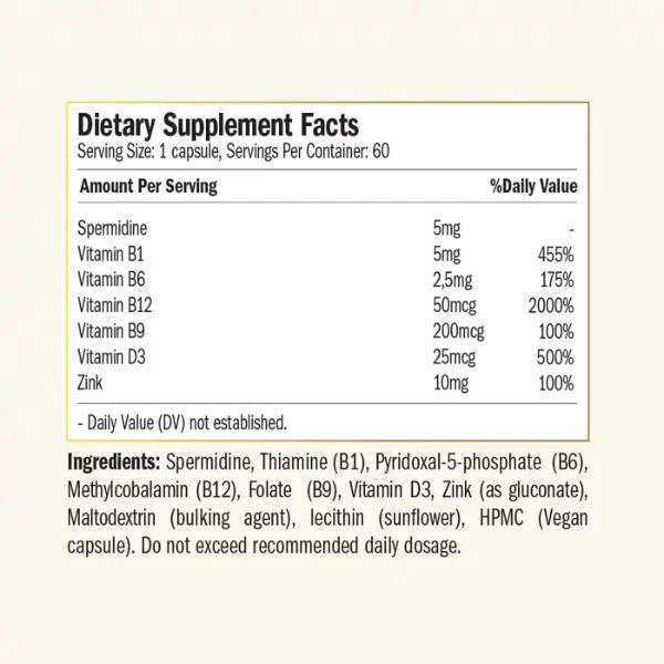Liposomal Spermidine Fusion – 30 Capsules | Purovitalis - Image 4
