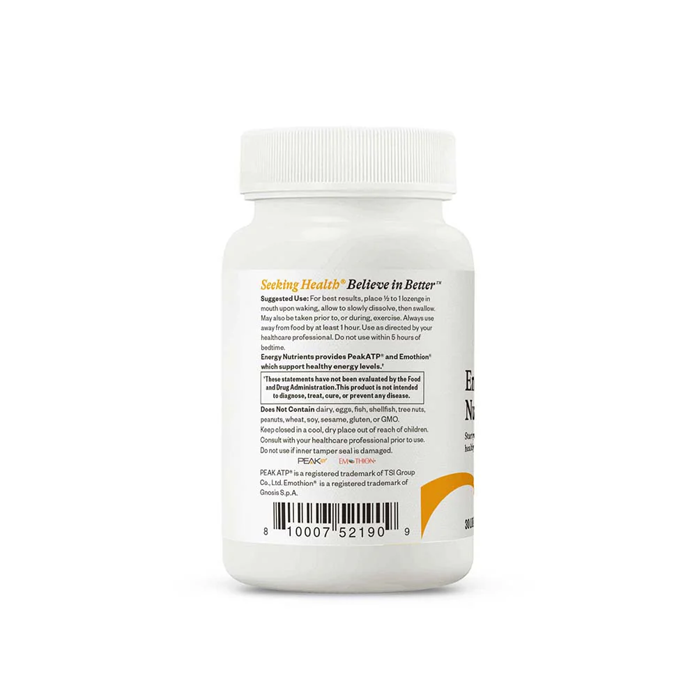 Energy Nutrients (formely NADH + CoQ10) - 30 Lozenges | Seeking Health - Image 3