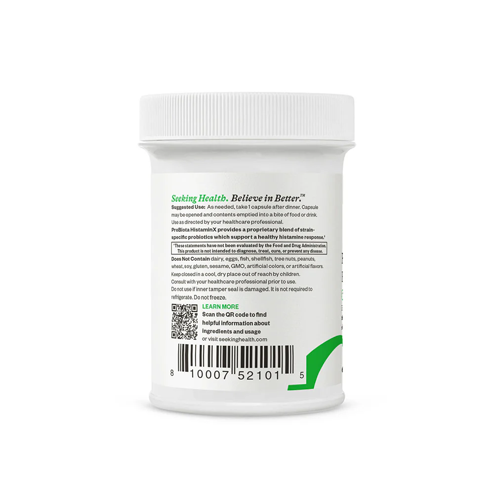 ProBiota HistaminX - 60 Capsules | Seeking Health - Image 4