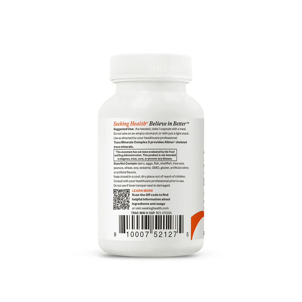 Trace Minerals Complex II (Iron and Copper Free) - 30 Capsules | Seeking Health - Image 3